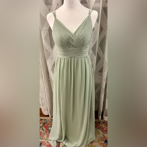 Beautiful Sage Prom Azazie Gown - Picture 2 of 10